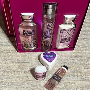 Bath and Body Works A a thousand Wishes Bundle Gift Set - Pink